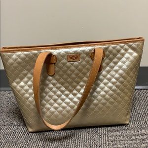 Consuela gold / cheetah print purse